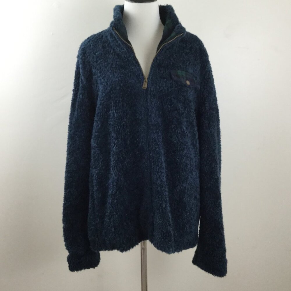 Pendleton Forest Green Half-Zip Teddy Jacket Xl - image 2